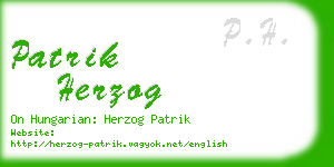 patrik herzog business card